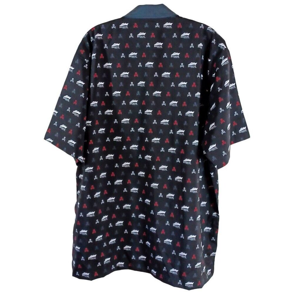 NWT Buckeye Cruise for Cancer Black Beach Skull Coastal Button Up Shirt Mens XL - Picture 5 of 9